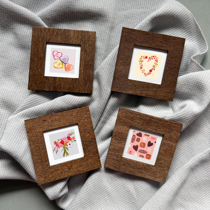 Set of 4 Tiny Valentine's Day Prints