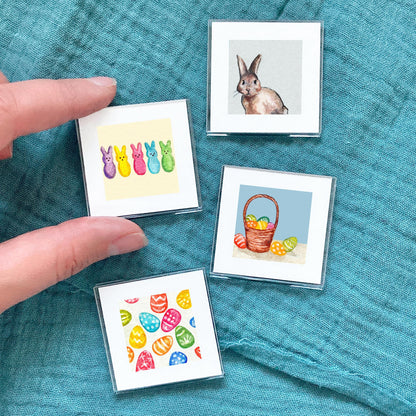 Set of 4 Tiny Easter Spring Prints