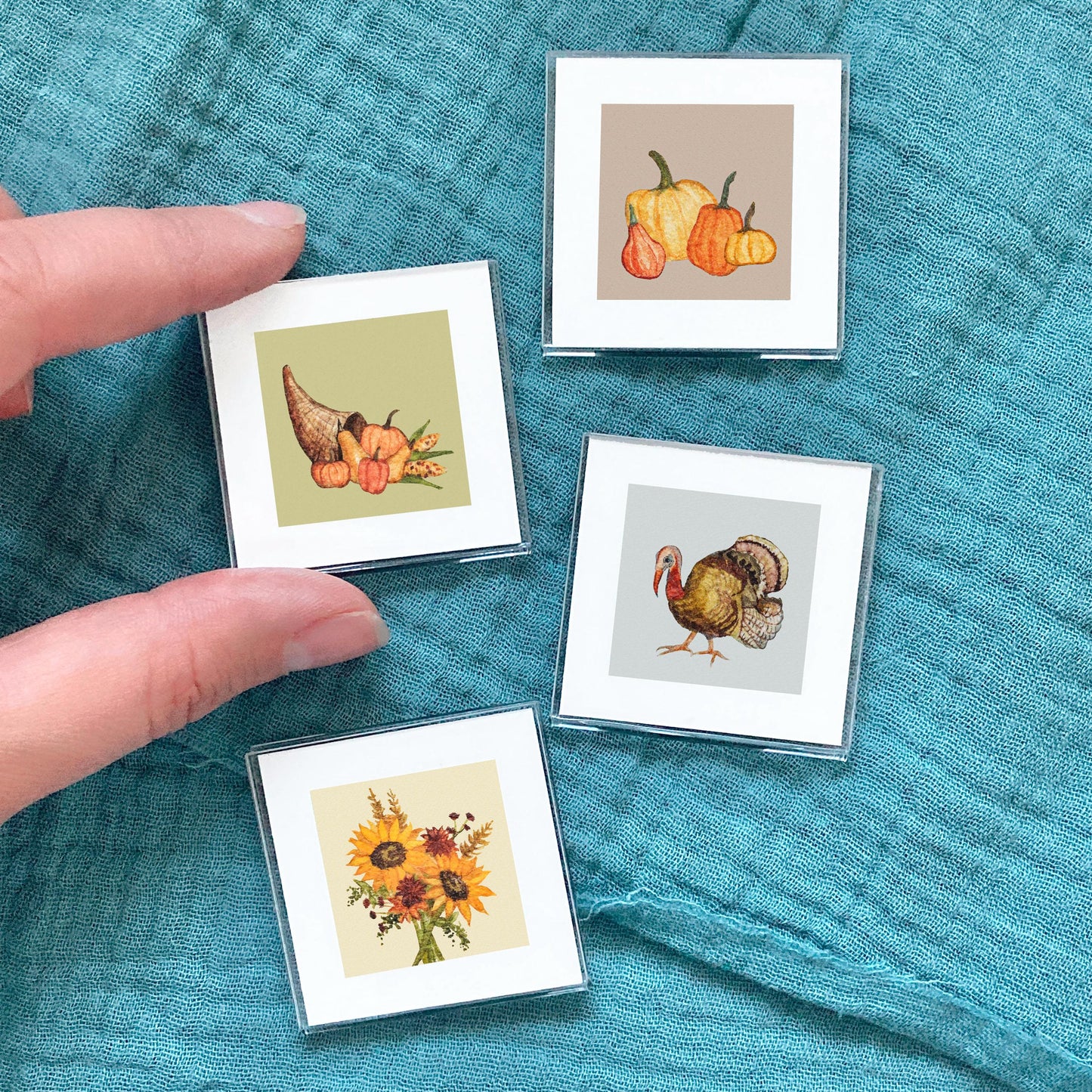 Set of 4 Tiny Thanksgiving Prints