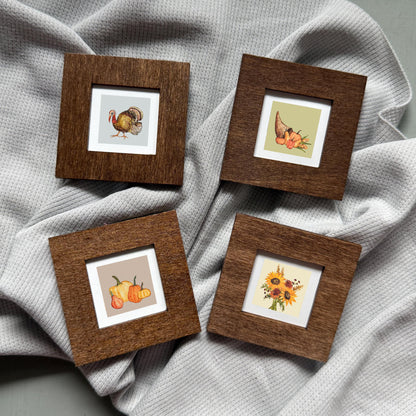 Set of 4 Tiny Thanksgiving Prints