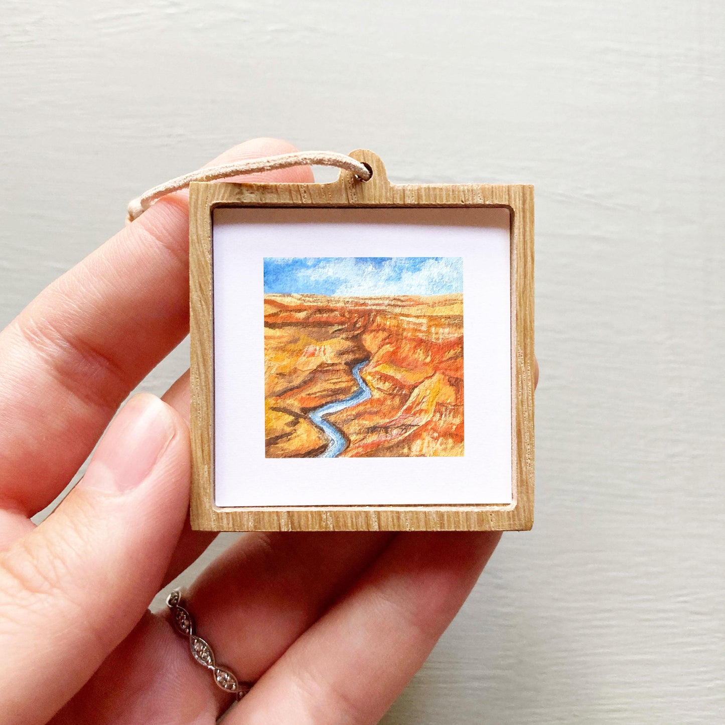 Mini 1" AZ Grand Canyon National Park Arizona USA Roadtrip Tiny Gouache Art PRINT