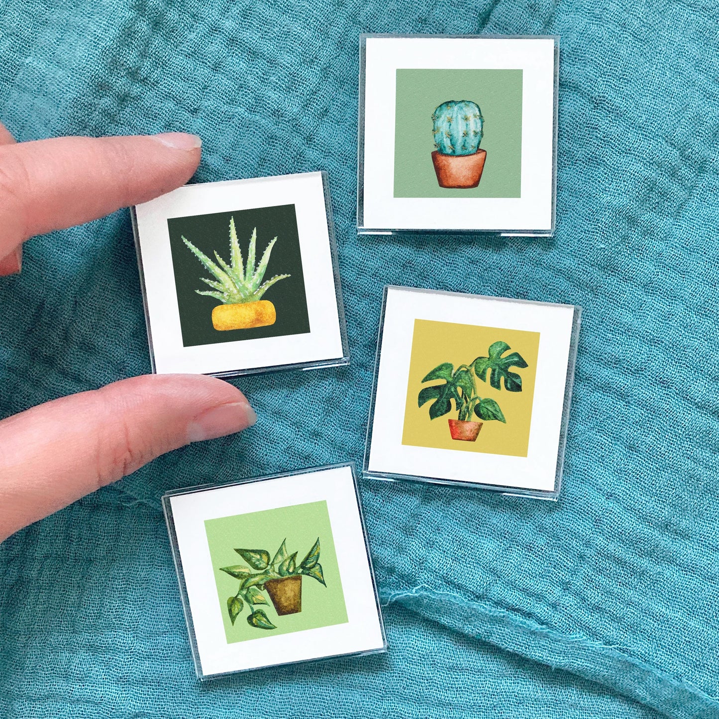 Set of 4 Tiny Houseplant Prints