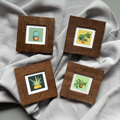 Set of 4 Tiny Houseplant Prints