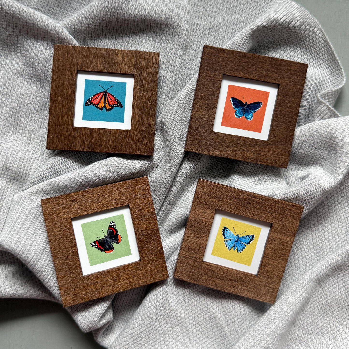 Set of 4 Tiny Butterfly Prints