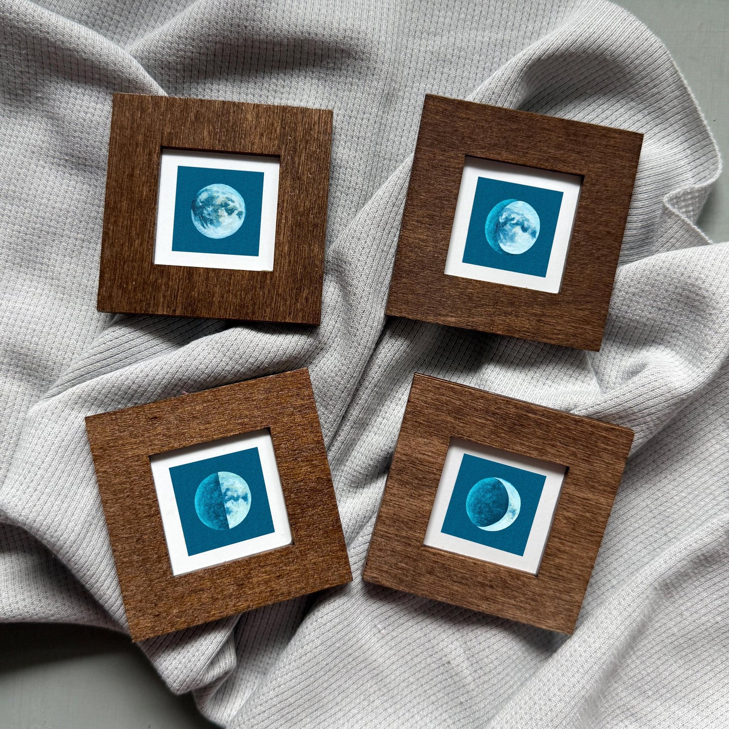 Set of 4 Tiny Moon Phases Prints