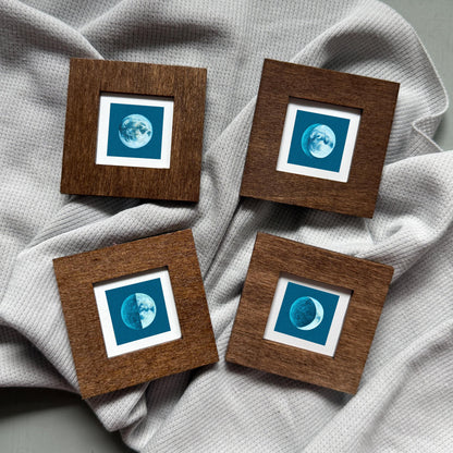 Set of 4 Tiny Moon Phases Prints