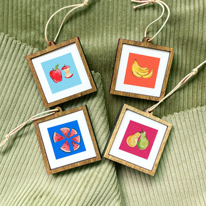 Set of 4 Tiny Fruit Food Prints