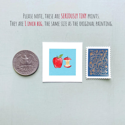 Set of 4 Tiny Fruit Food Prints