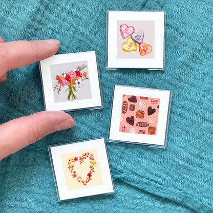 Set of 4 Tiny Valentine's Day Prints