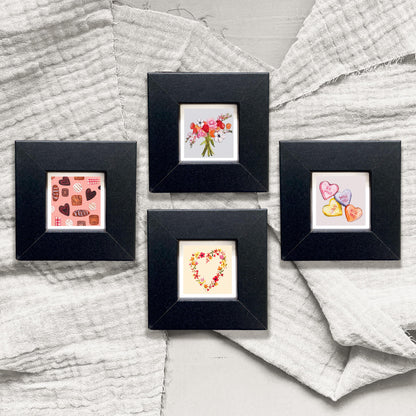 Set of 4 Tiny Valentine's Day Prints