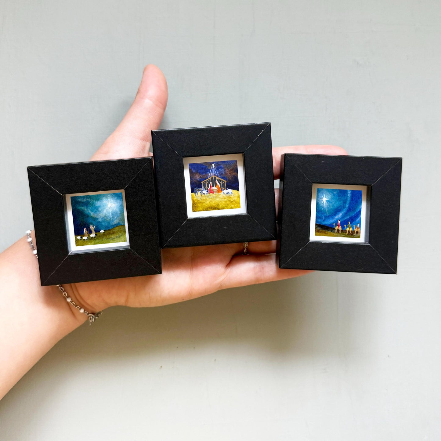 Set of 3 Nativity, Wise Men, and Shepherds Christmas Prints