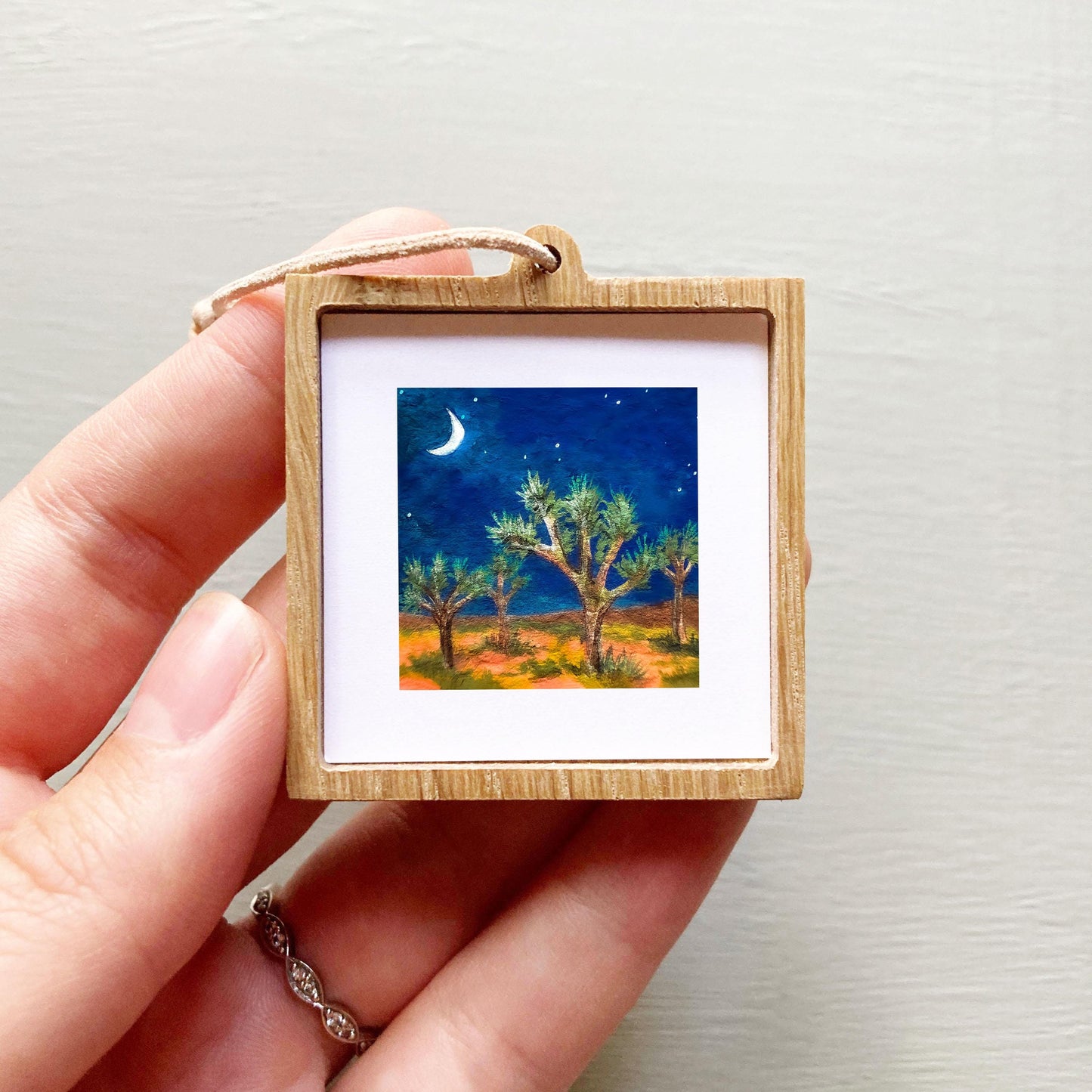 Mini 1" CA Joshua Tree National Park California USA Roadtrip Tiny Gouache Art PRINT