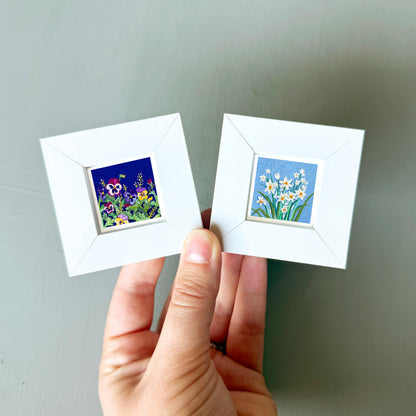 Mini 1" Birth Flowers Set of 12 Art PRINTS