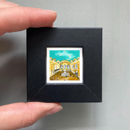 Mini 1" Grand Central Station NYC New York City Print Tiny Watercolor Art PRINT