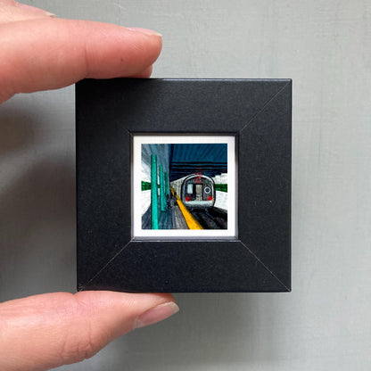 Mini 1" Subway Station NYC New York City Print Tiny Watercolor Art PRINT