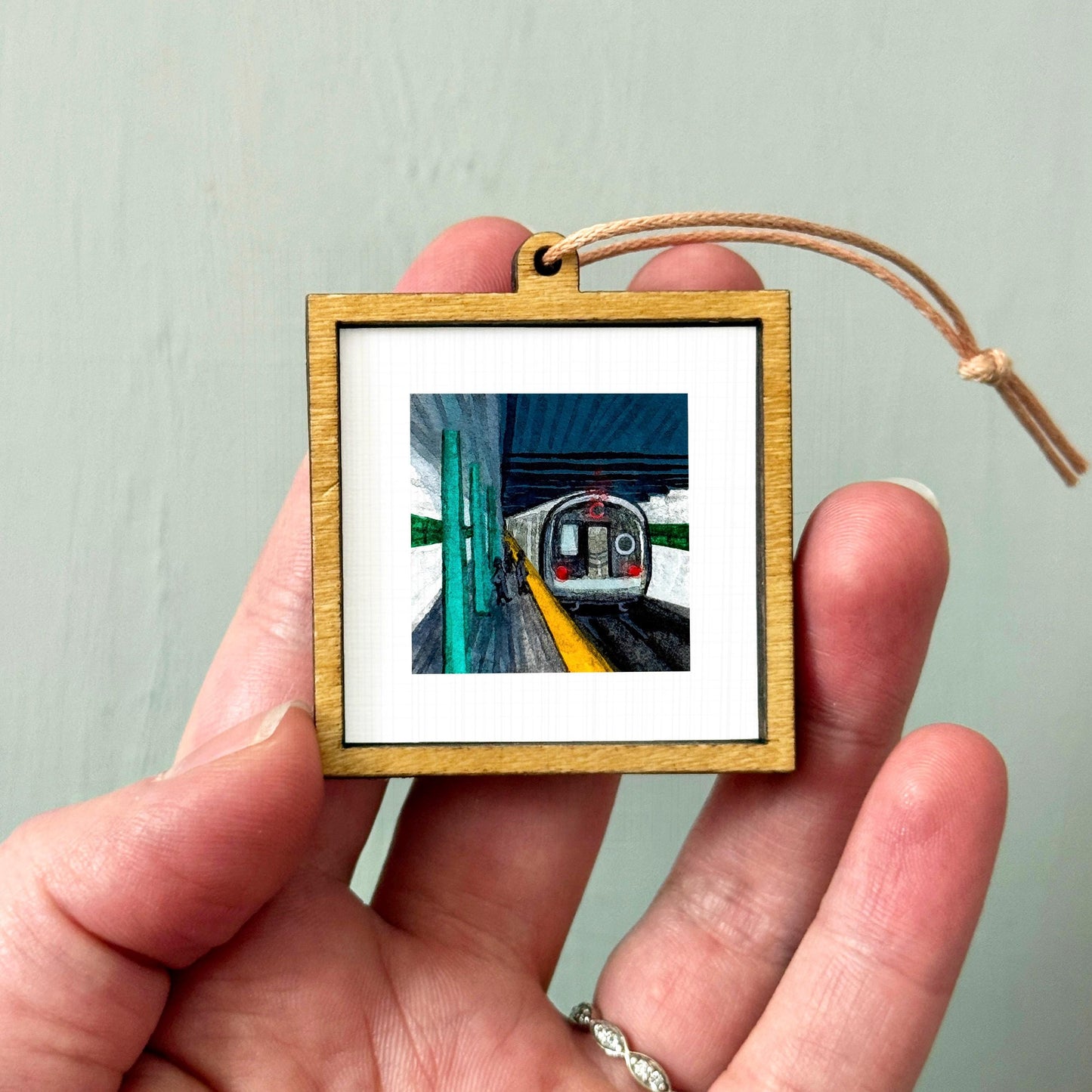 Mini 1" Subway Station NYC New York City Print Tiny Watercolor Art PRINT