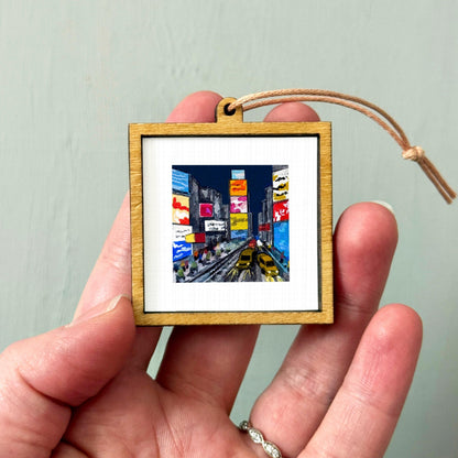 Mini 1" Times Square NYC New York City Print Tiny Watercolor Art PRINT