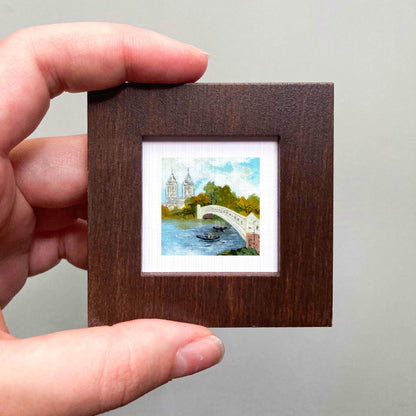 Mini 1" Central Park NYC New York City Print Tiny Watercolor Art PRINT