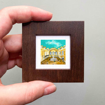 Mini 1" Grand Central Station NYC New York City Print Tiny Watercolor Art PRINT
