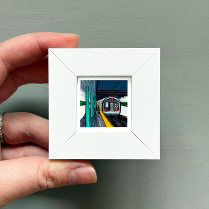 Mini 1" Subway Station NYC New York City Print Tiny Watercolor Art PRINT