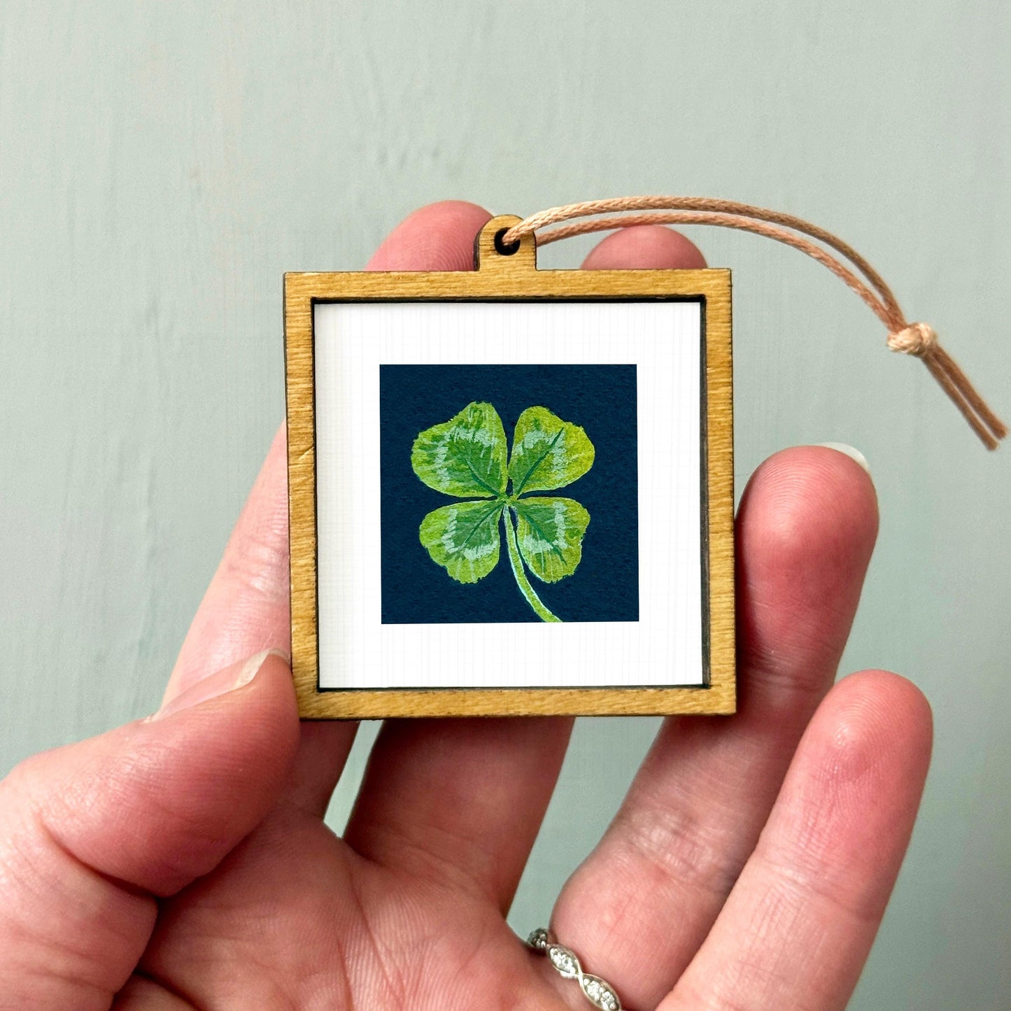 Mini 1" Lucky Clover Saint Patrick's Day Leprechaun Print Tiny Watercolor Art PRINT