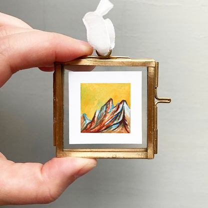 Mini 1" Mountain Sunshine Watercolor Print