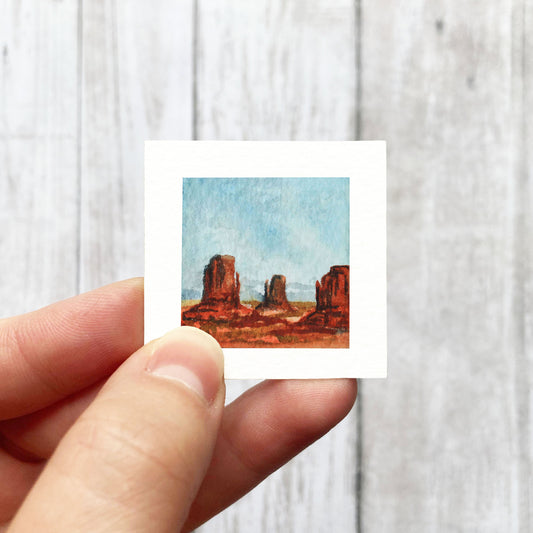 Mini 1" Monument Valley, Utah Arizona Watercolor Print
