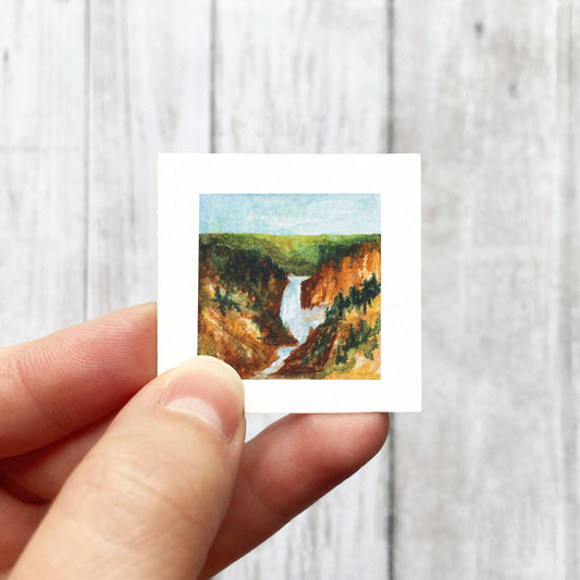Mini 1" Waterfall Watercolor Print