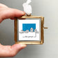 Mini Albuquerque, New Mexico Skyline 1.5" Watercolor and Ink Art PRINT
