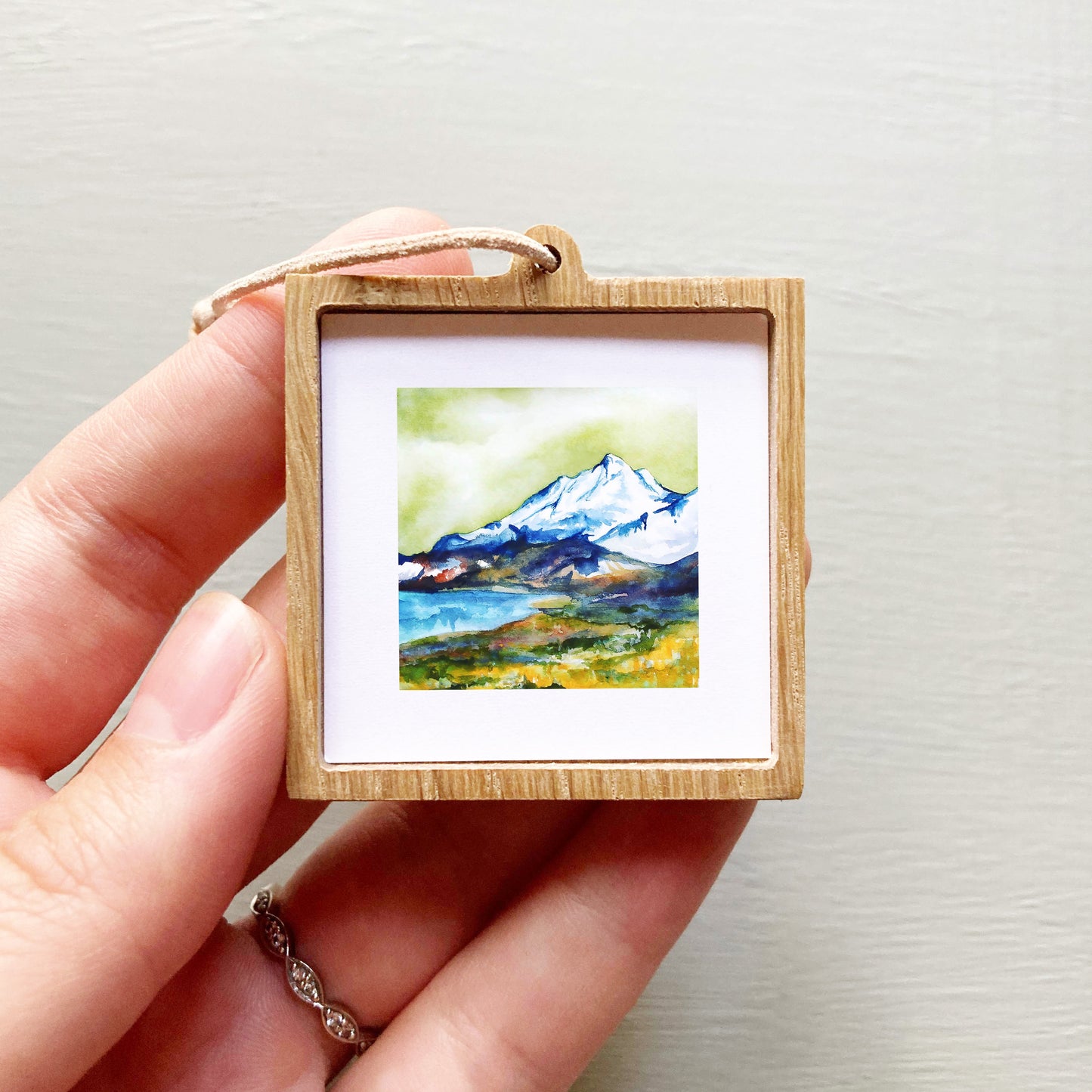 Mini 1" Mount Baker, Washington Watercolor Print