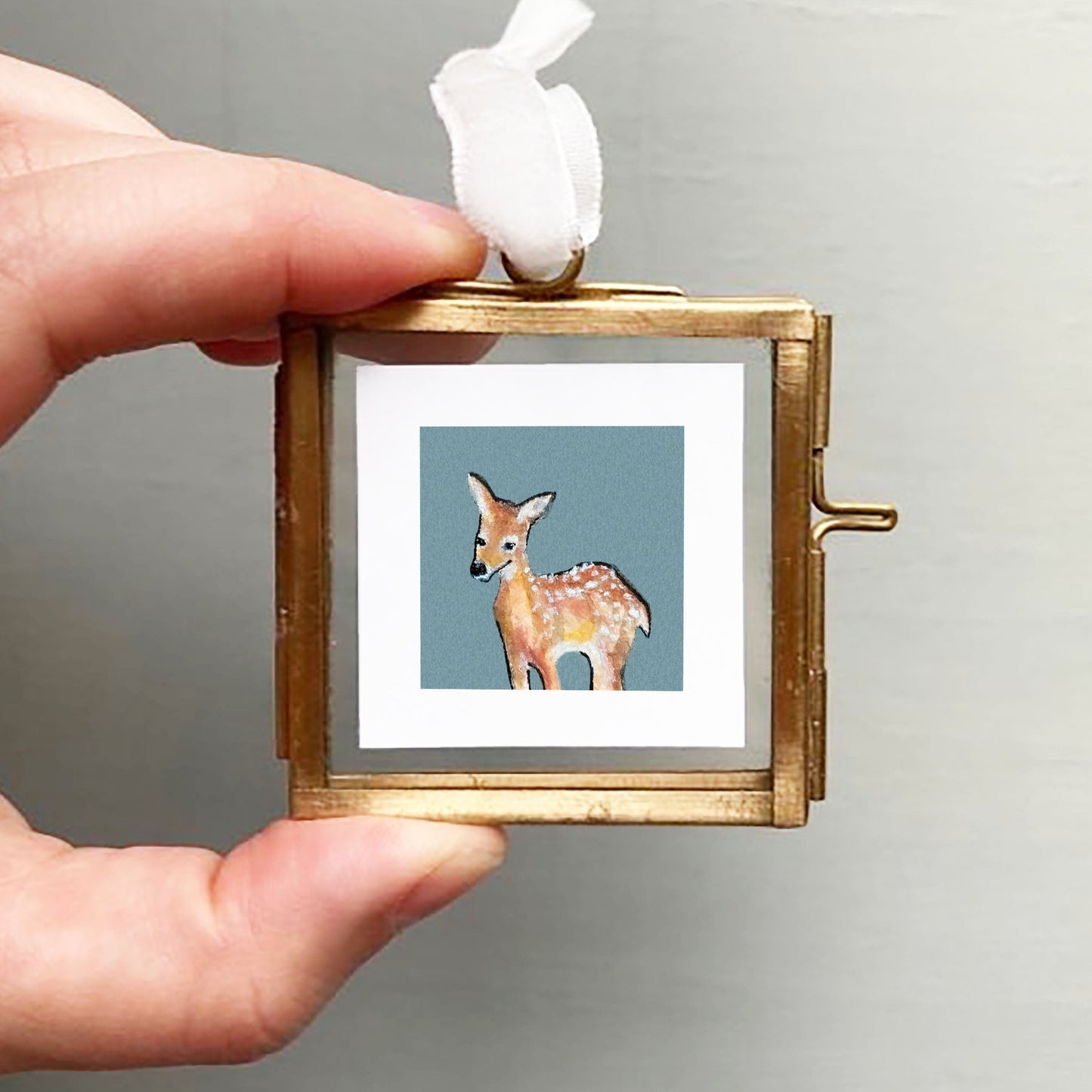 Mini 1" Deer Watercolor Print