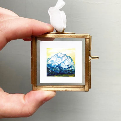 Mini 1" Denali Mount McKinley, Alaska Watercolor Print