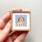 Mini 1" Rabbit with Floppy Ears Watercolor