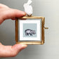 Mini 1" Hippo Watercolor Print