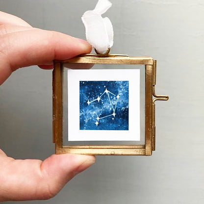 Mini 1" Libra Zodiac Constellation Watercolor Print