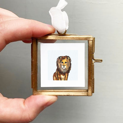 Mini 1" Lion Watercolor Print