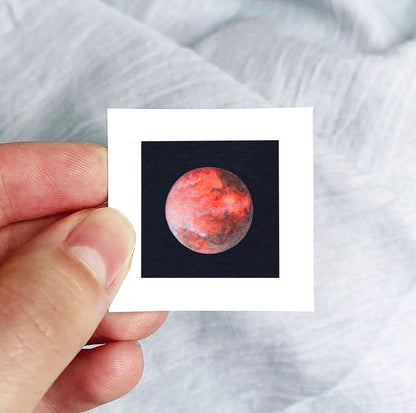 Mini 1" Planet Mars Watercolor Print