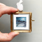 Mini 1" Moonlit Snowy Mountain Watercolor Print