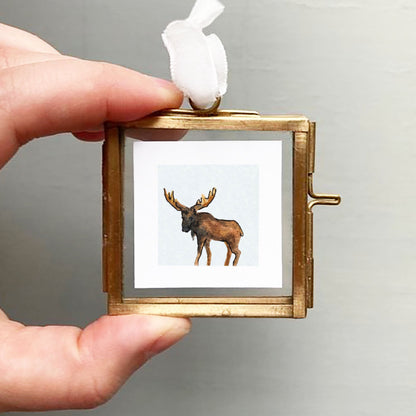 Mini 1" Moose Watercolor Print