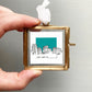 Mini Salt Lake City, Utah 1.5" Watercolor and Ink Art PRINT