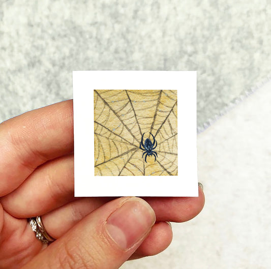 Mini 1" Spider Web Watercolor Print