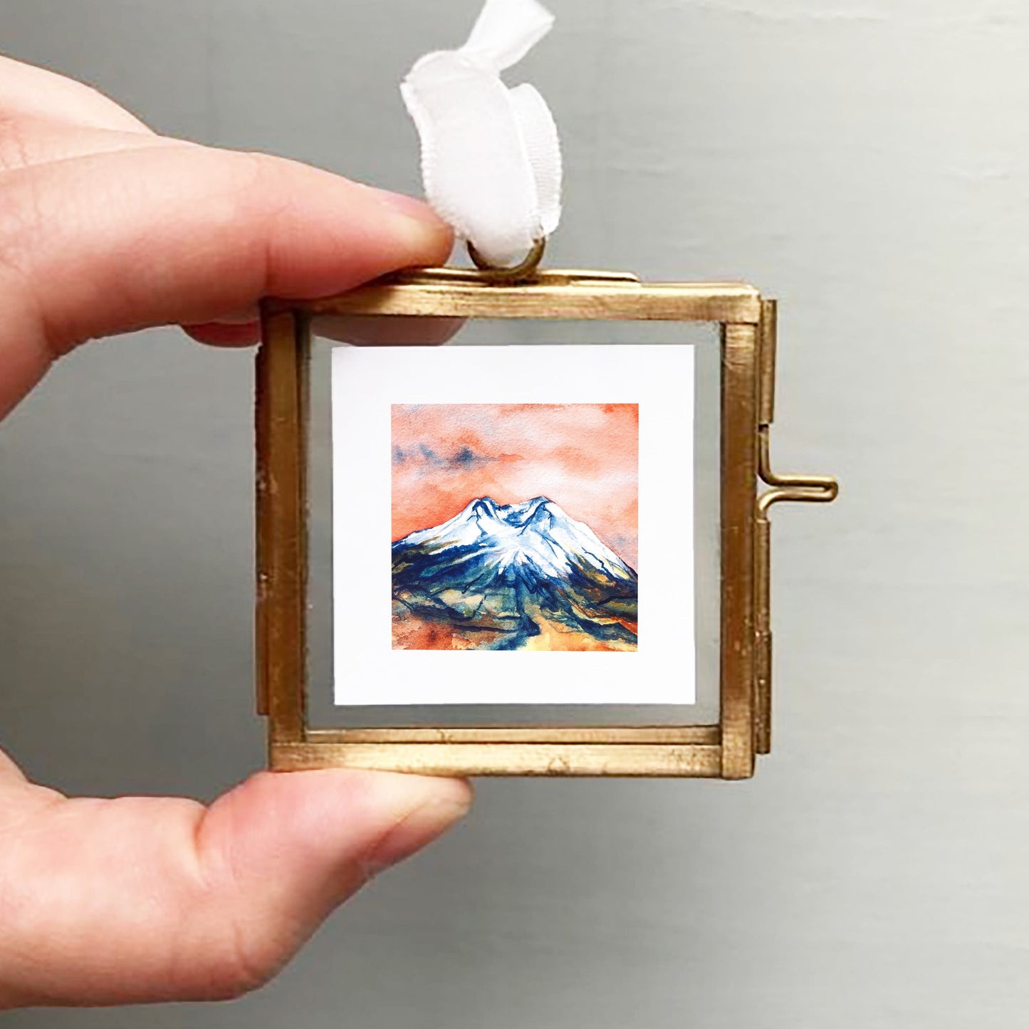 Mini 1" Mount Saint Helens, Washington Watercolor Print