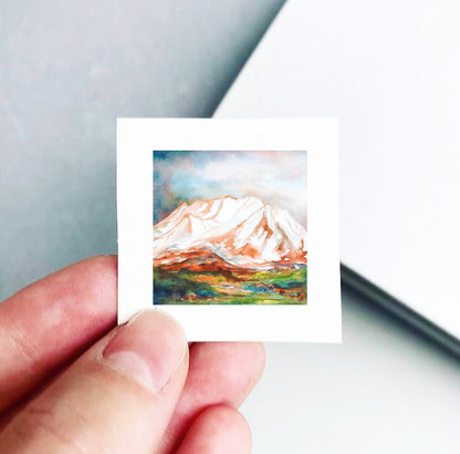 Mini 1" Mount Timpanogos, Utah Watercolor Print