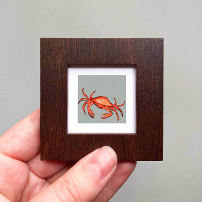 Mini 1" Crab Watercolor Print