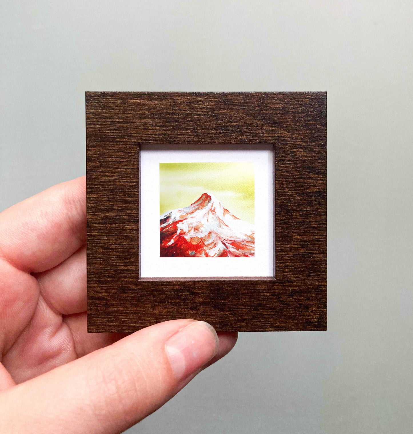 Mini 1" Mount Hood, Oregon Watercolor Print