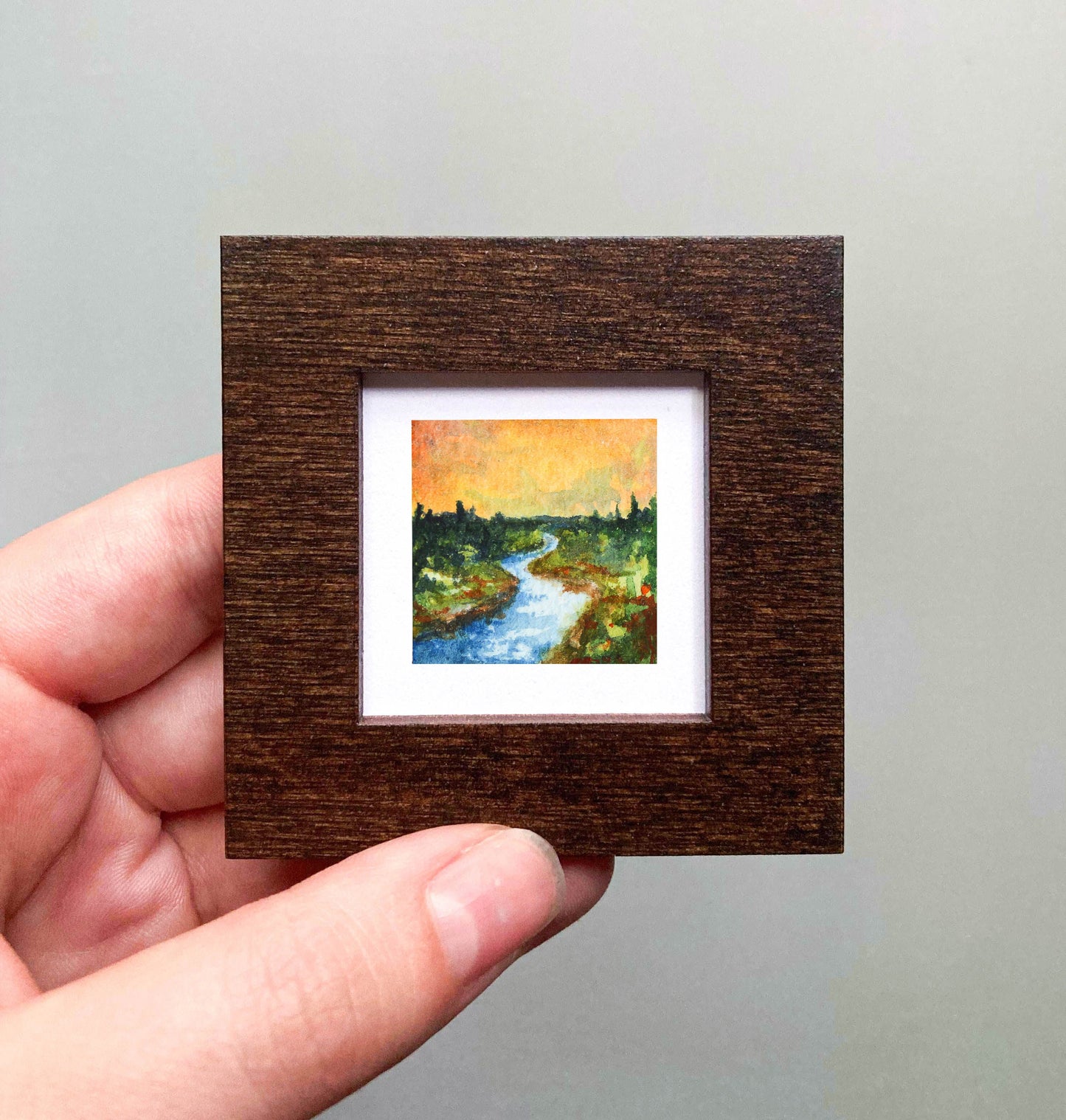 Mini 1" River Meadow Watercolor Print
