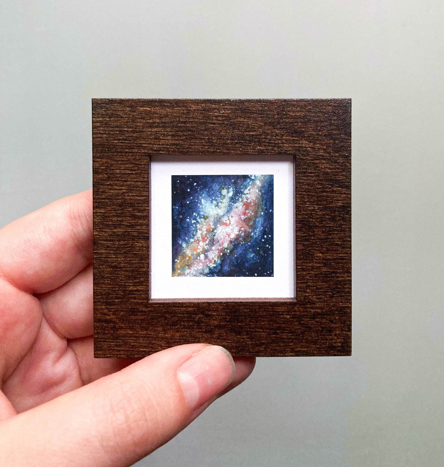 Mini 1" Milky Way Galaxy Watercolor Print
