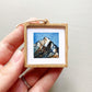 Mini 1" Snowy Mountain Peak Watercolor Print