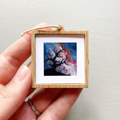 Mini 1" Galaxy Tree Watercolor Print