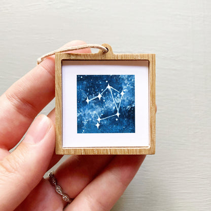 Mini 1" Libra Zodiac Constellation Watercolor Print